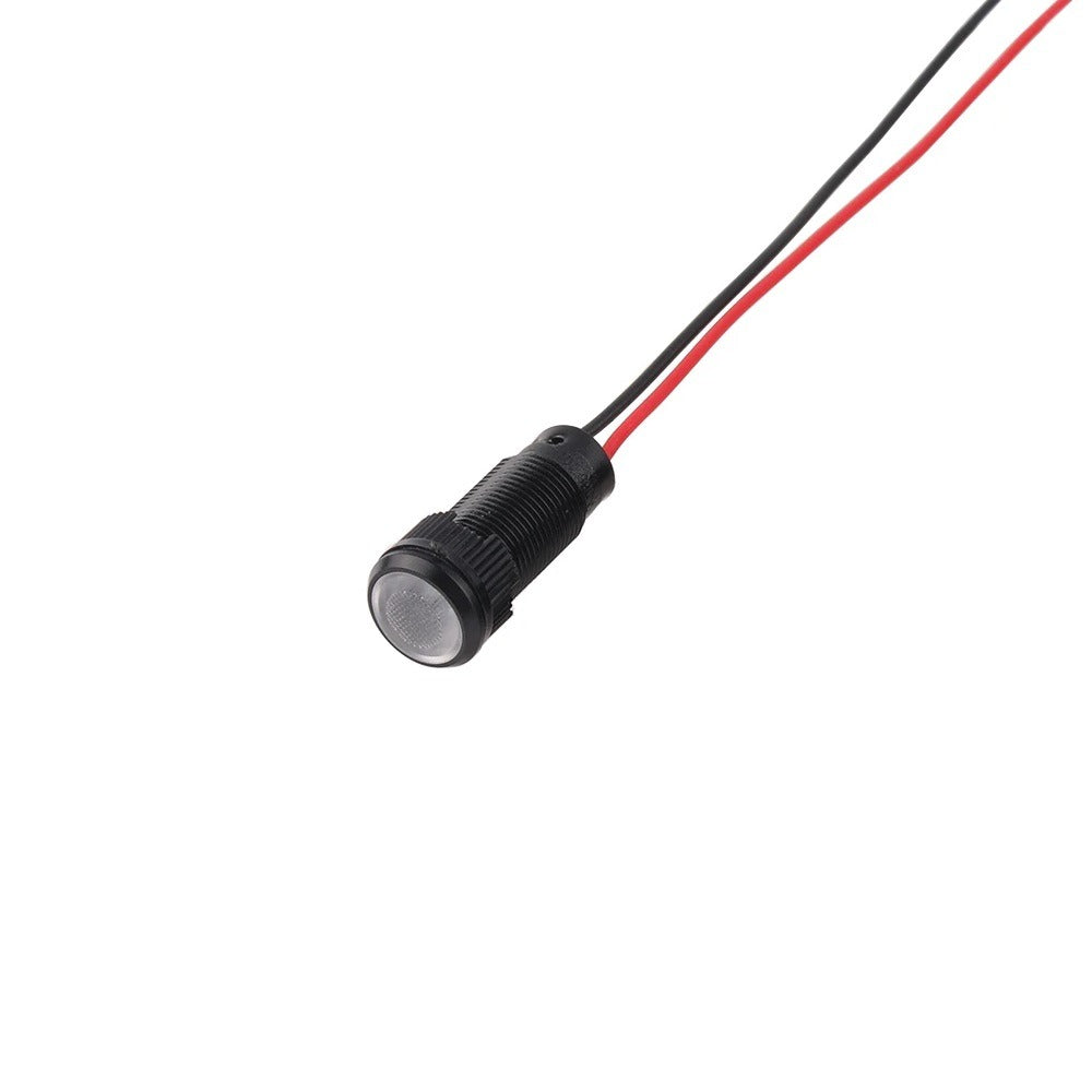 Mini LED indicatielampje - Wit - 10mm - 12/24V Mini LED indicatielampje - Wit - 10mm - 12/24V